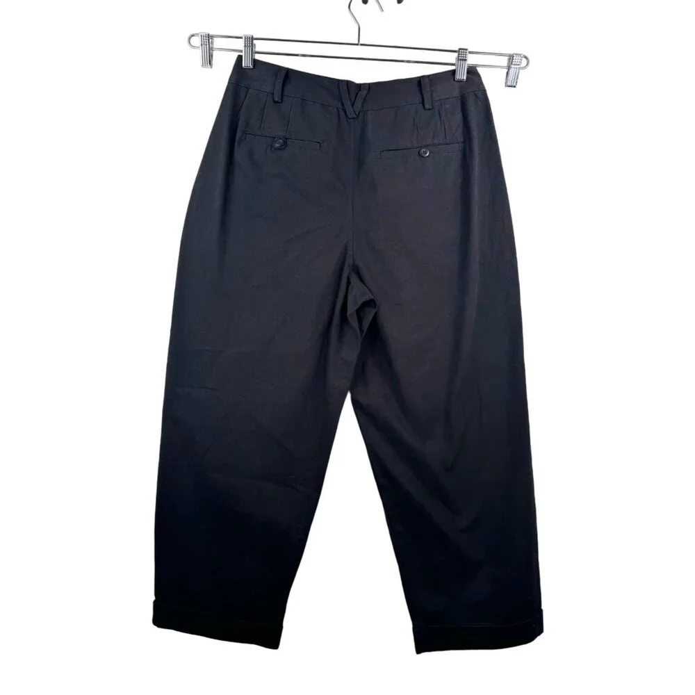 Free People Needed‎ breaking Trousers oversized baggy black sz 6